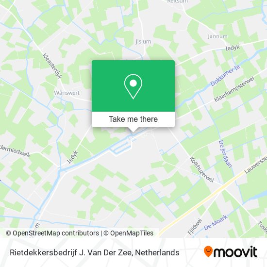 Rietdekkersbedrijf J. Van Der Zee map