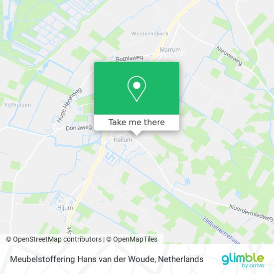 Meubelstoffering Hans van der Woude map