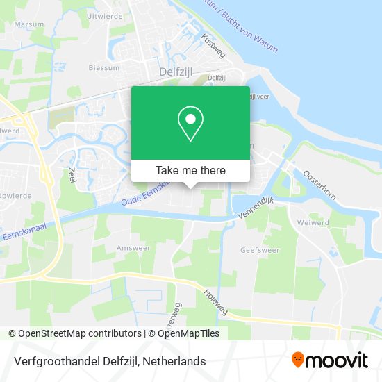 Verfgroothandel Delfzijl map