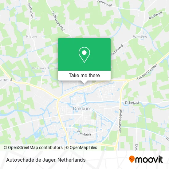 Autoschade de Jager map