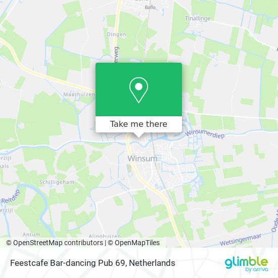 Feestcafe Bar-dancing Pub 69 Karte