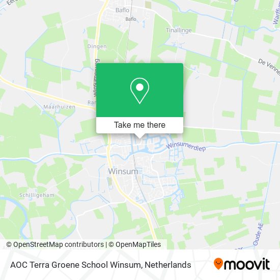 AOC Terra Groene School Winsum map
