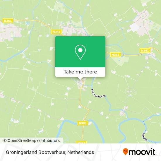 Groningerland Bootverhuur map