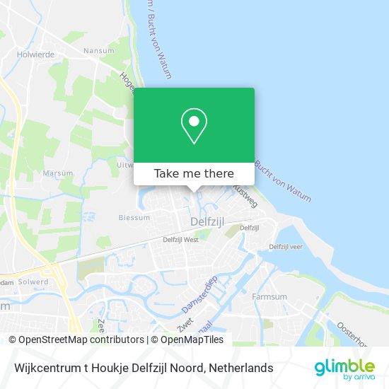 Wijkcentrum t Houkje Delfzijl Noord Karte