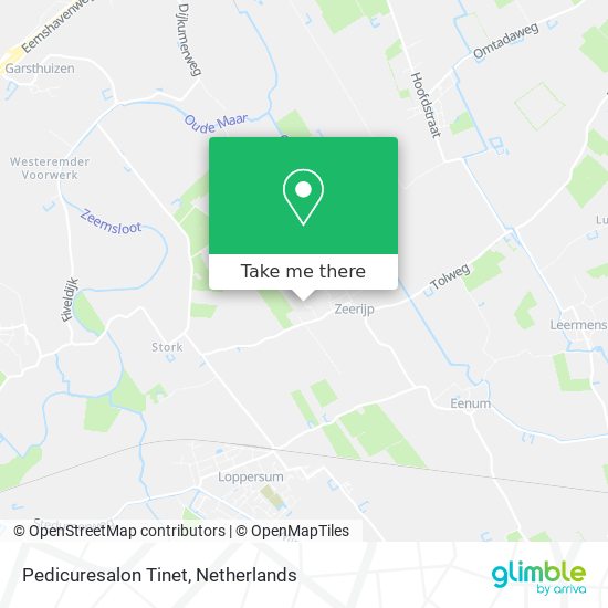 Pedicuresalon Tinet Karte