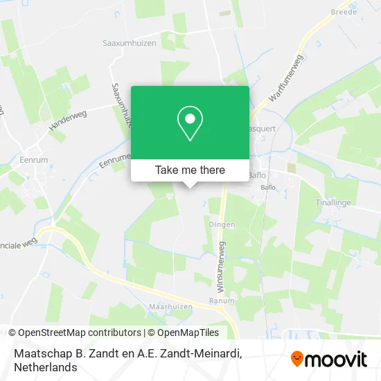 Maatschap B. Zandt en A.E. Zandt-Meinardi map