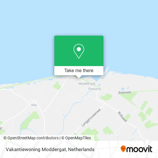 Vakantiewoning Moddergat Karte