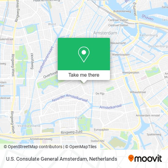 U.S. Consulate General Amsterdam map