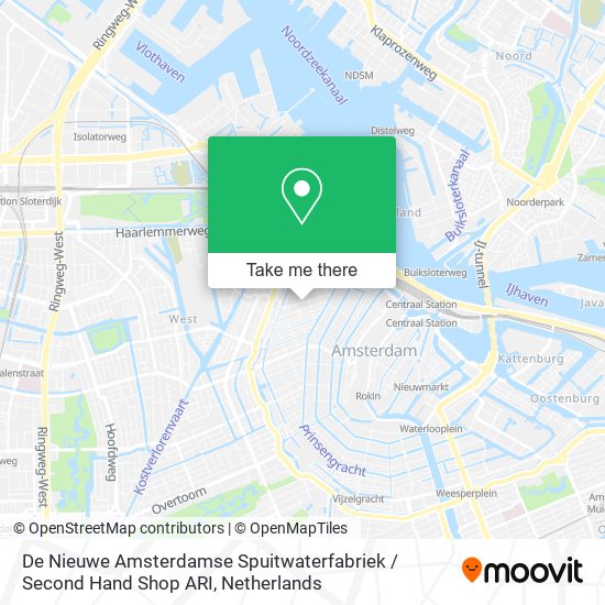 De Nieuwe Amsterdamse Spuitwaterfabriek / Second Hand Shop ARI map