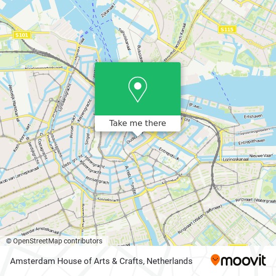 Amsterdam House of Arts & Crafts Karte