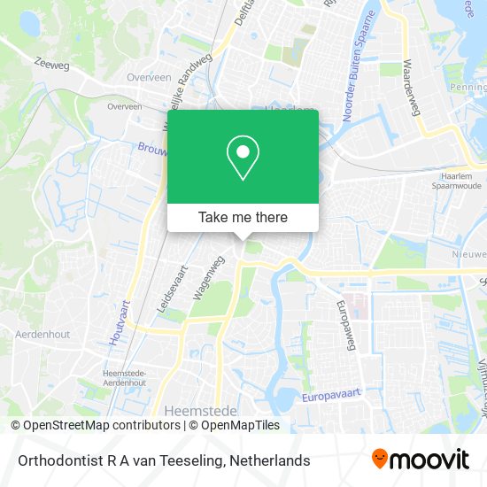 Orthodontist R A van Teeseling map