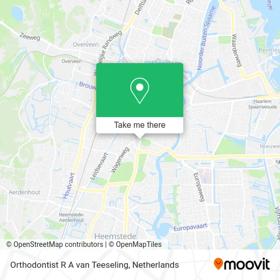 Orthodontist R A van Teeseling map