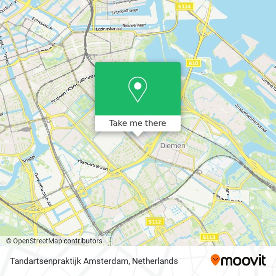 Tandartsenpraktijk Amsterdam map