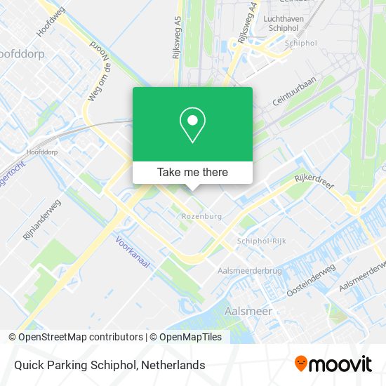 Quick Parking Schiphol map