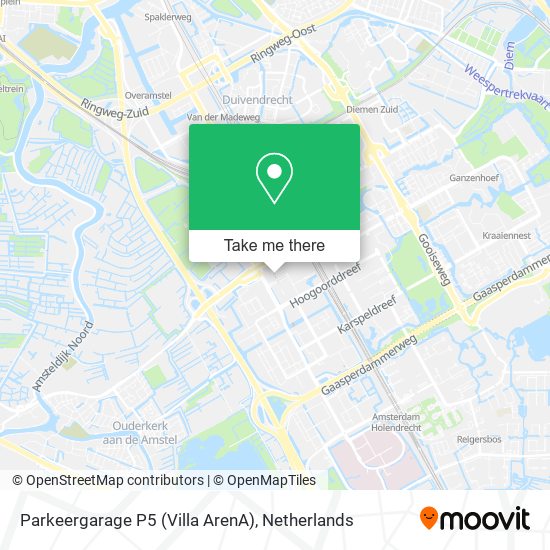 Parkeergarage P5 (Villa ArenA) map