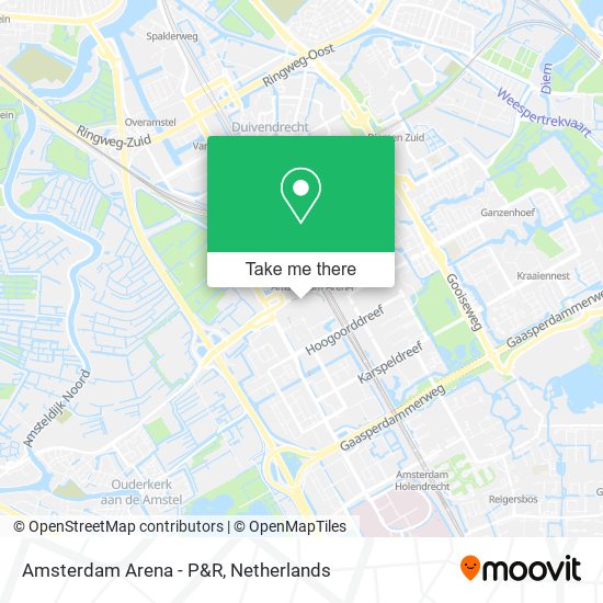 Amsterdam Arena - P&R map