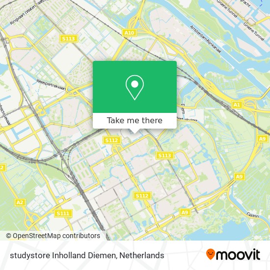 studystore Inholland Diemen map