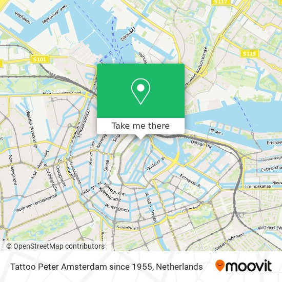 Tattoo Peter Amsterdam since 1955 map