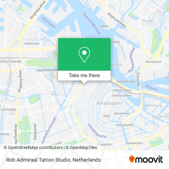 Rob Admiraal Tattoo Studio map