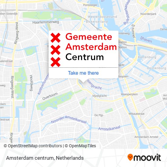Amsterdam centrum map