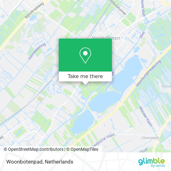 Woonbotenpad map