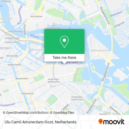 Ulu Camii Amsterdam-Oost Karte