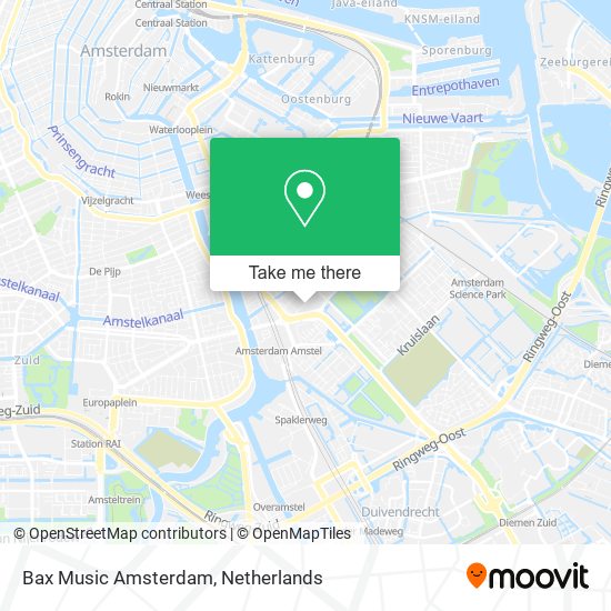 Bax Music Amsterdam map