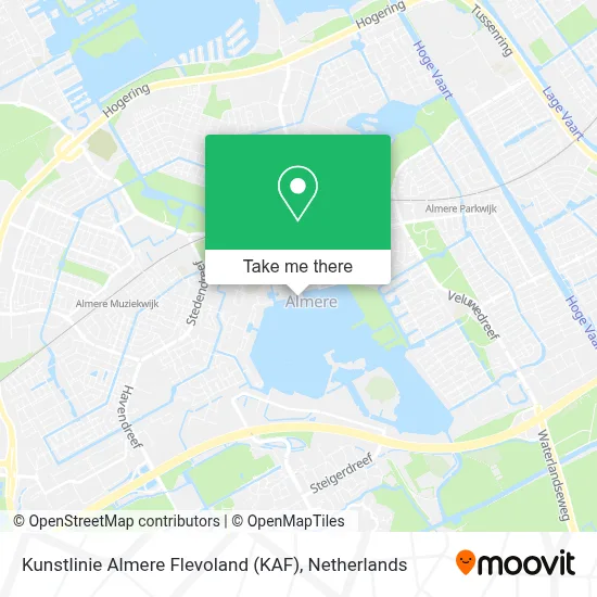 Kunstlinie Almere Flevoland (KAF) map