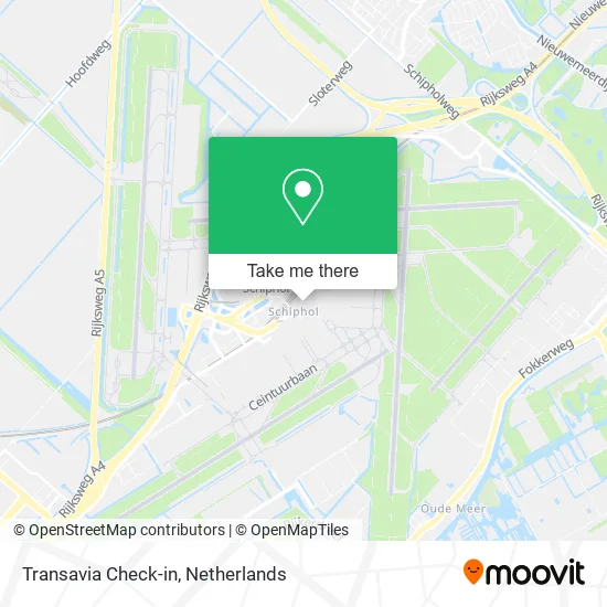 Transavia Check-in map