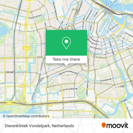 Dierenkliniek Vondelpark map