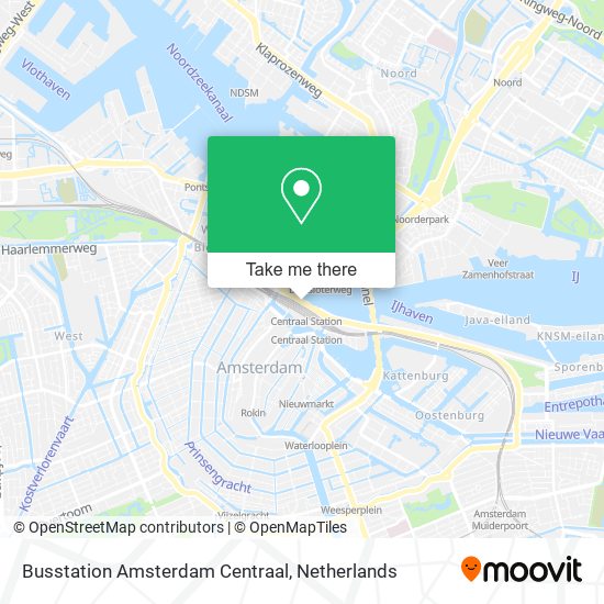 Busstation Amsterdam Centraal map