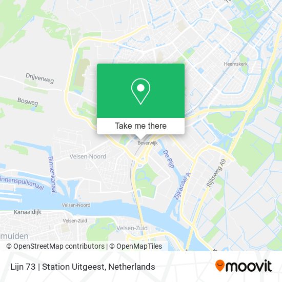 Lijn 73 | Station Uitgeest map