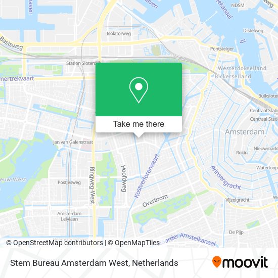 Stem Bureau Amsterdam West map