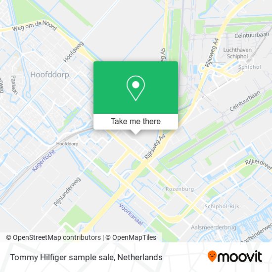 Tommy Hilfiger sample sale map