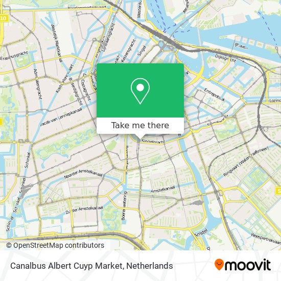 Canalbus Albert Cuyp Market map