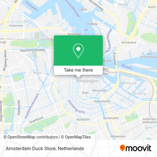 Amsterdam Duck Store map