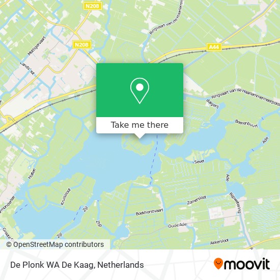 De Plonk WA De Kaag map