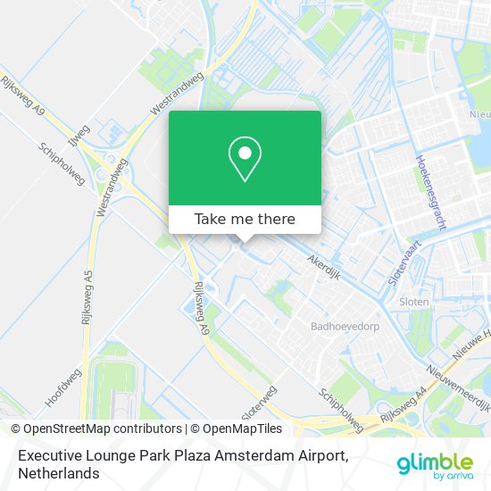 Executive Lounge Park Plaza Amsterdam Airport Karte