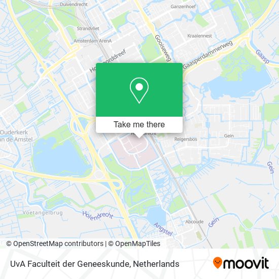 UvA Faculteit der Geneeskunde map