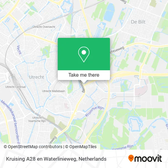 Kruising A28 en Waterlinieweg Karte