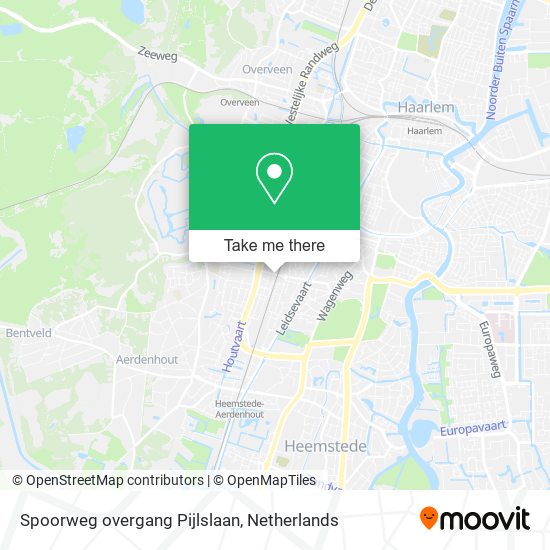 Spoorweg overgang Pijlslaan map