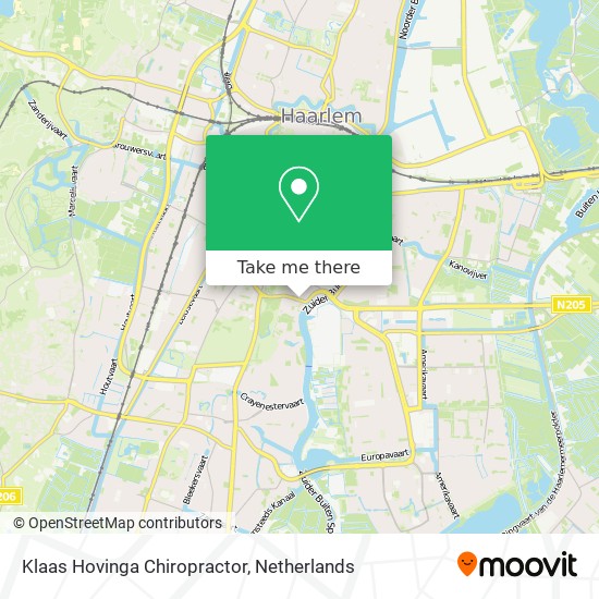 Klaas Hovinga Chiropractor map