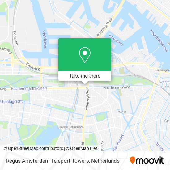 Regus Amsterdam Teleport Towers map