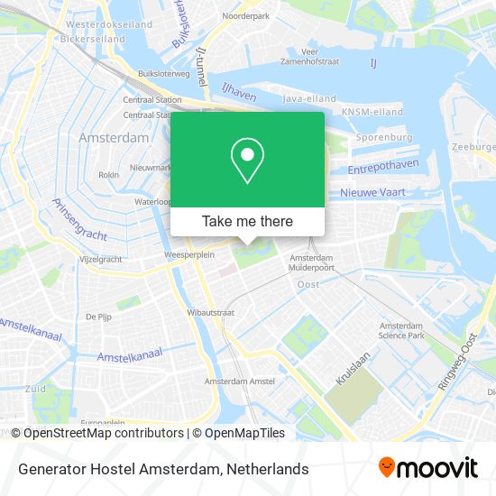 Generator Hostel Amsterdam Karte