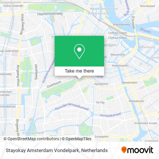 Stayokay Amsterdam Vondelpark Karte