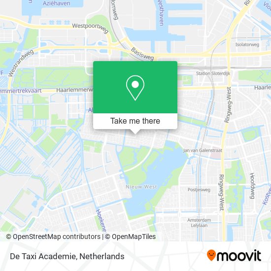 De Taxi Academie map