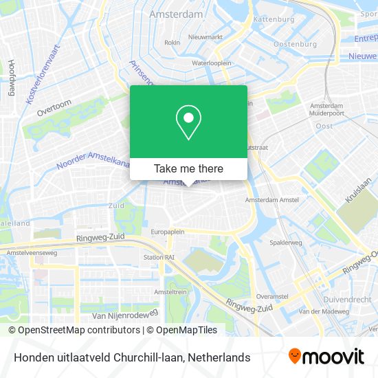 Honden uitlaatveld Churchill-laan map