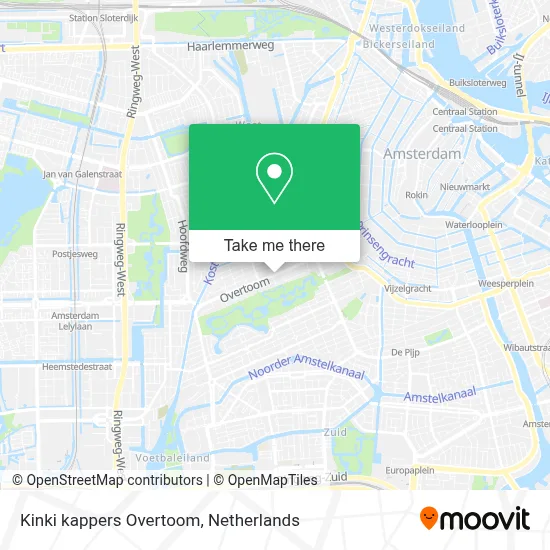 Kinki kappers Overtoom map
