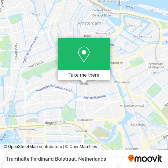 Tramhalte Ferdinand Bolstraat map