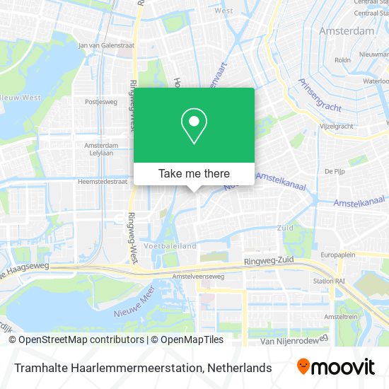 Tramhalte Haarlemmermeerstation Karte